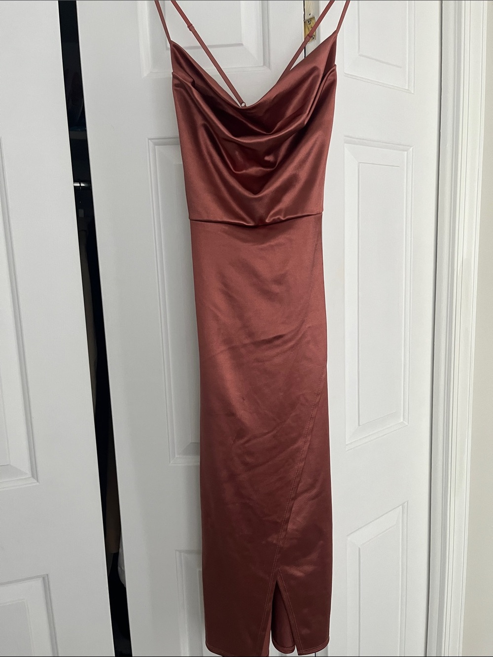Windsor satin midi dress